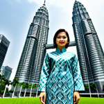 **

"A determined Malaysian businesswoman in a *baju kurung* with a modern twist, standing confidently in front of the Petronas Twin Towers, fully clothed, appropriate attire, safe for work, perfect anatomy, natural proportions, professional digital art, high resolution"

**